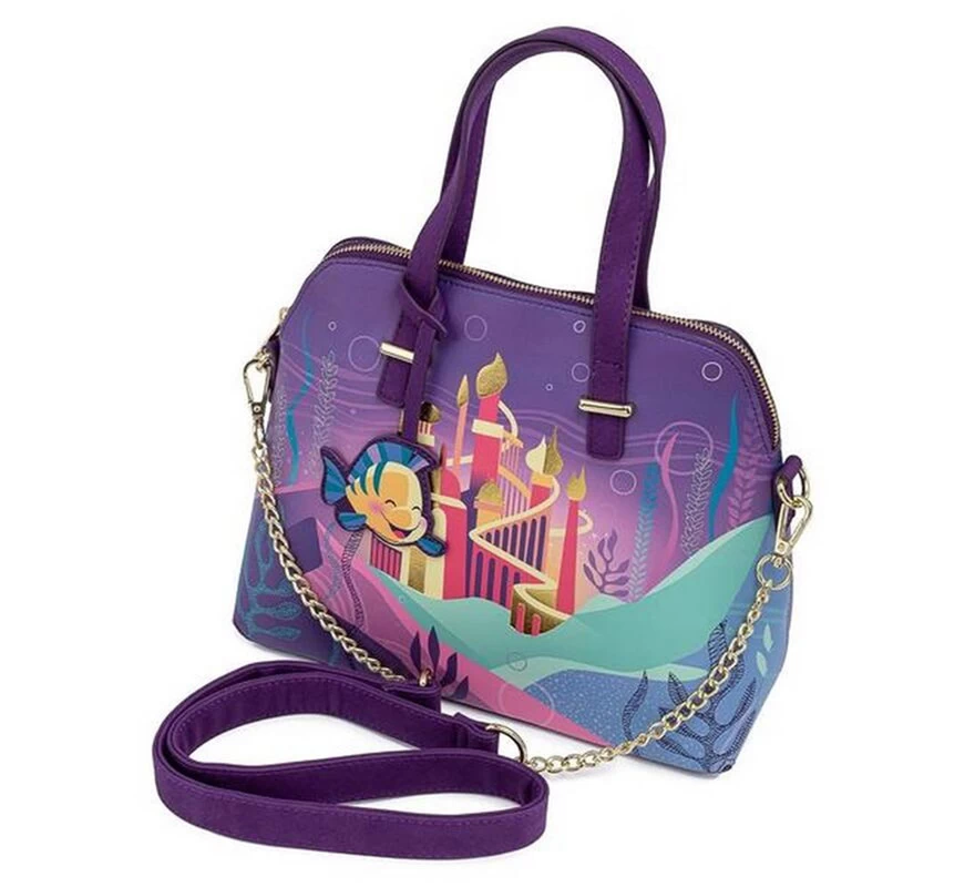 Disney Bolso Bandolera La Sirenita Castillo Loungefly 6 Disney Bolso Bandolera La Sirenita Castillo Loungefly - Imagen 4