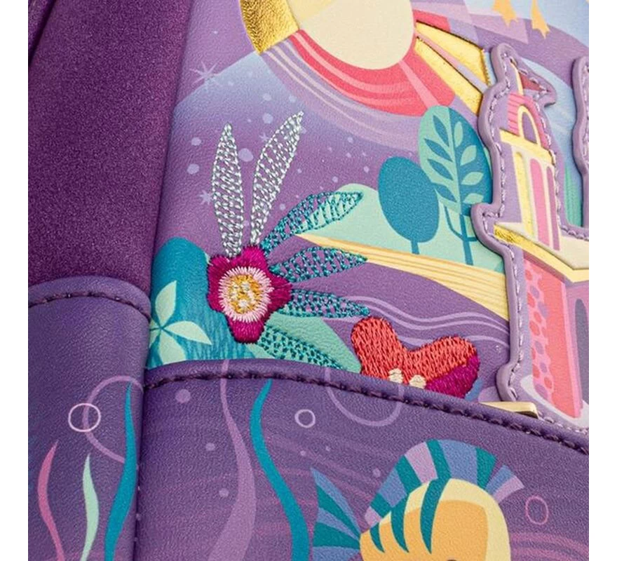 Disney Bolso Mochila La Sirenita Castillo Loungefly 5 Disney Bolso Mochila La Sirenita Castillo Loungefly - Imagen 3