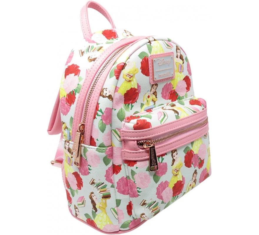 Disney Bolso Mochila Loungefly La Bella Y La Bestia Rosas Edición Exclusiva 5 Disney Bolso Mochila Loungefly La Bella Y La Bestia Rosas Edición Exclusiva - Imagen 3