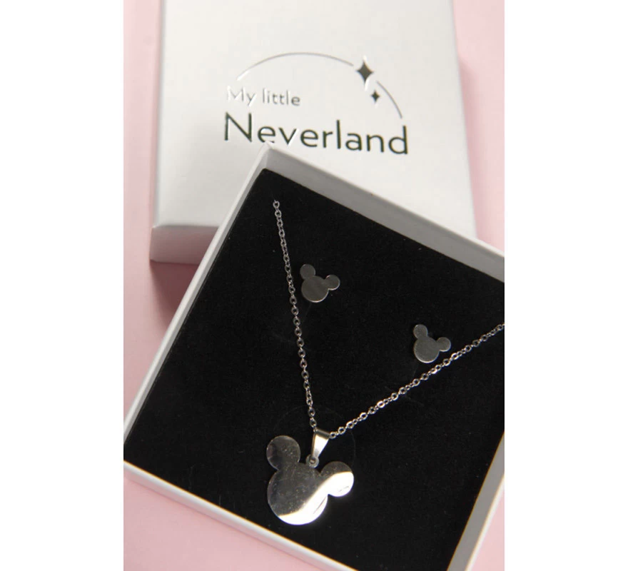 Conjunto Colgante Y Pendientes Mickey Mouse Disney Acero Inoxidable 4 Conjunto Colgante Y Pendientes Mickey Mouse Disney Acero Inoxidable - Imagen 2