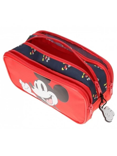 Disney Estuche Neceser Triple Cremallera Mickey Mouse Fashion 4 Disney Estuche Neceser Triple Cremallera Mickey Mouse Fashion - Imagen 2