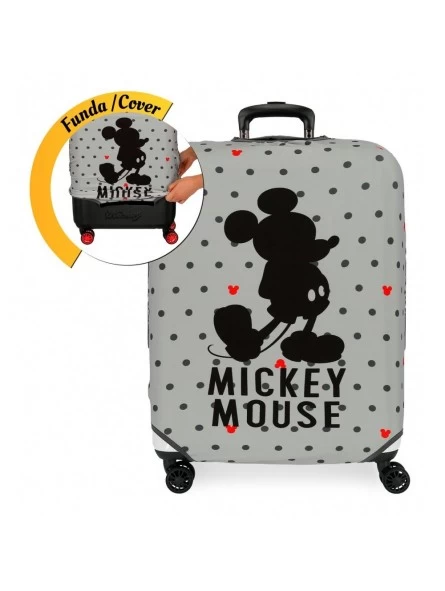 Funda Maleta Mediana Gris Disney Funny Covers 3 Funda Maleta Mediana Gris Disney Funny Covers