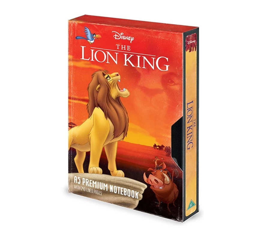 Libreta Premium A5 El Rey León VHS Disney 3 Libreta Premium A5 El Rey León VHS Disney