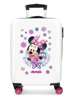 Disney Maleta Cabina Minnie Super Helpers Blanca