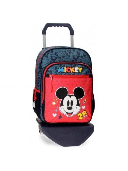 Mochila Mediana Con Carro Disney Mickey Get Moving 3 Mochila Mediana Con Carro Disney Mickey Get Moving