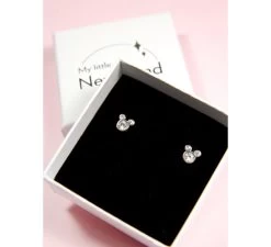 Pendientes De Plata Y Circonitas Mickey Mouse Disney