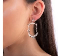 Pendientes Oro Blanco Silueta Genio Aladdin Disney -Disney pendientes oro blanco silueta genio aladdin disney 174919 2