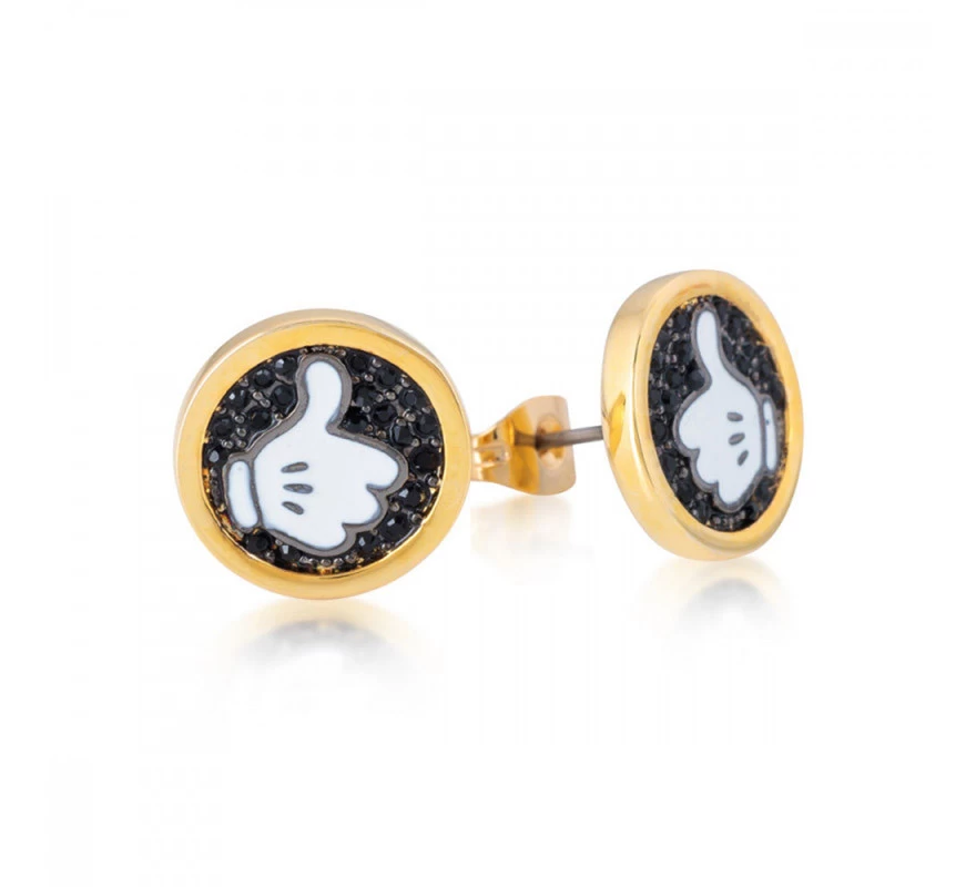 Pendientes Pulgar Mickey Chapados Oro Disney 3 Pendientes Pulgar Mickey Chapados Oro Disney