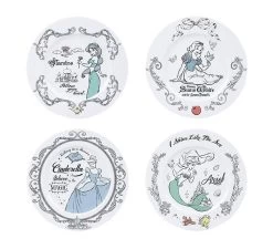 Set De 4 Platos Princesas Disney