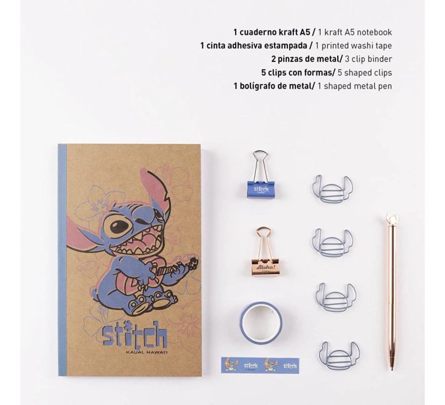 Disney Set De Papelería Stitch Ukelele 5 Disney Set De Papelería Stitch Ukelele - Imagen 3